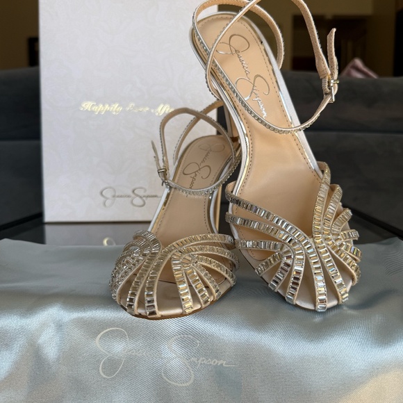 never worn Jessica Simpson glam wedding shoe - Picture 5 of 8